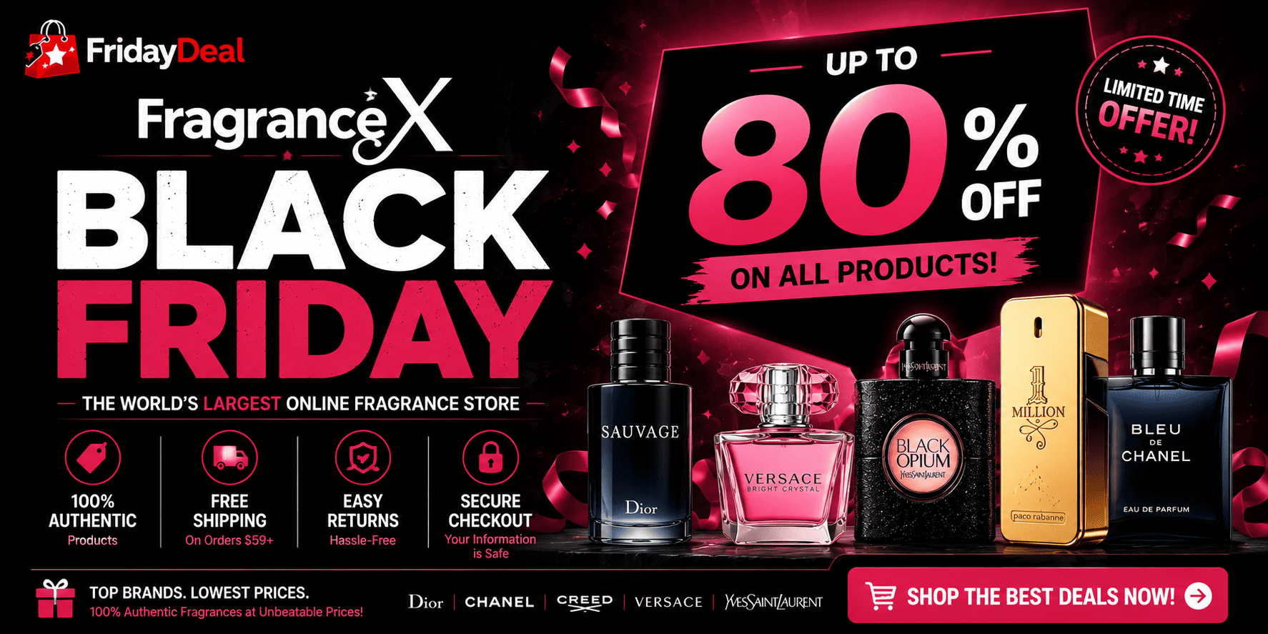 FragranceX Black Friday Sale 2026 – Upto 80% + 15% Extra on Selected Items!