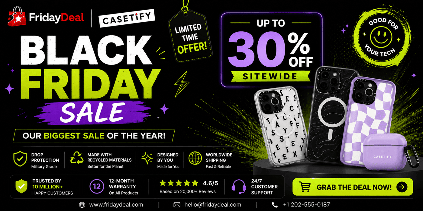 Casetify Black Friday Sale 2026 – 30% Discount Sitewide, Live Now!